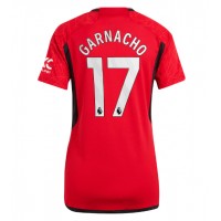Manchester United Alejandro Garnacho #17 Replica Home Shirt Ladies 2023-24 Short Sleeve